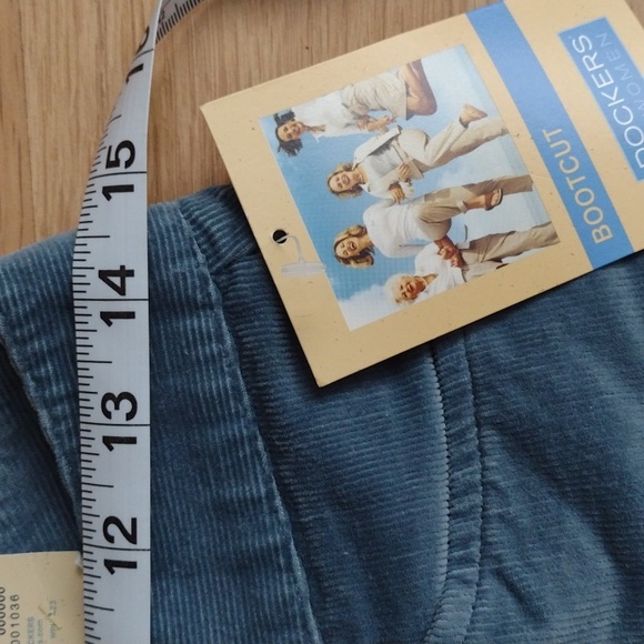 Docker's Corduroy Blue Boot Cut Size 4 Pants NWT - Picture 7 of 8